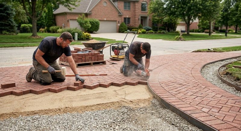 Brick Walkway Installation in Worcester, MA