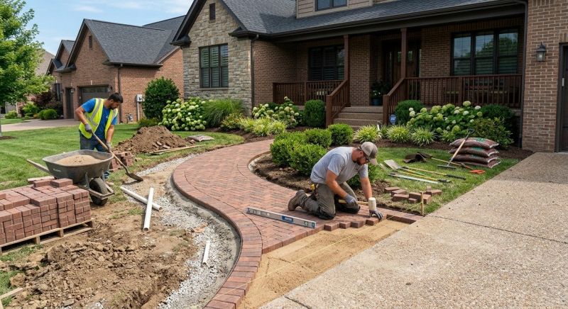 Brick Walkway Installation in Worcester, MA
