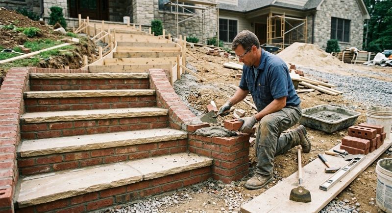 Masonry Steps Installation in Worcester, MA