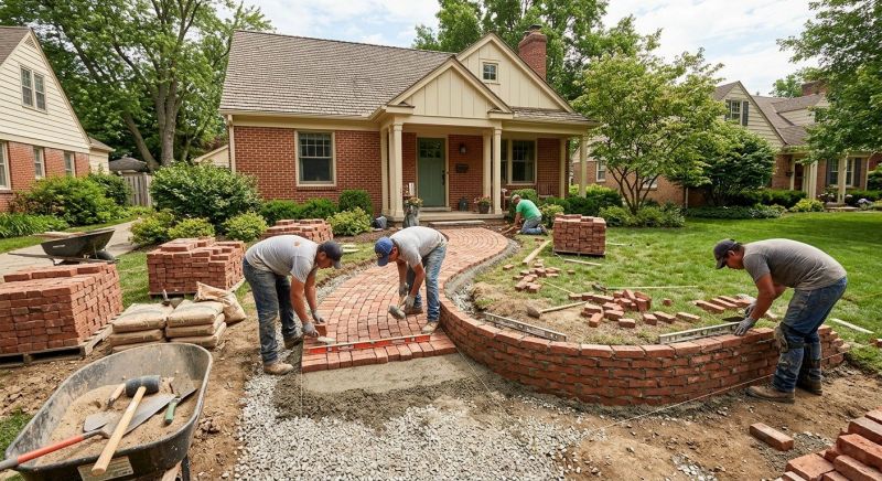 Brick Walkway Installation in Worcester, MA
